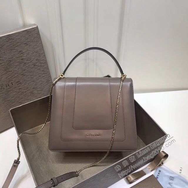 Bvlgari女包 寶格麗爆款大號雙層蛇頭包 B38629 進口頂級Box皮 Bvlgari女士手提肩背包  fyd1512